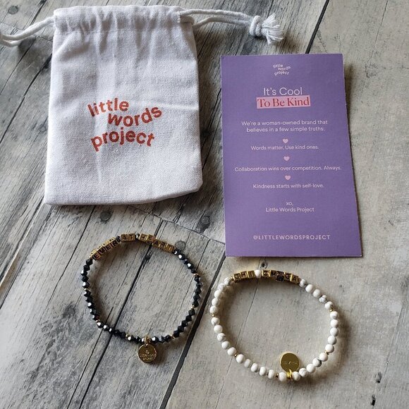 NWT - Little Words Project - Chi Omega and Ever at Heart Stretch Bracelets - Picture 1 of 1